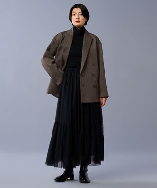 uncrave アルビニスタシフォン ハイネック カットソー（uncrave STANDARD） ブラック