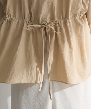 Green Parks スキッパーブラウス Beige