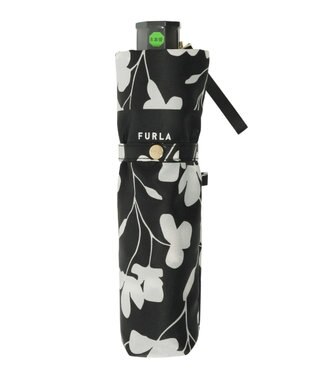 MOONBAT 【折りたたみ雨傘】フルラ (FURLA)  カメリア 折りたたみ傘 UV ブラック