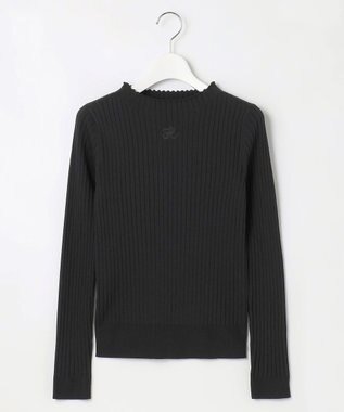 【洗える】ロゴリブ プルオーバー ニット