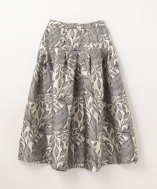 GRACE CONTINENTAL ボタニカルジャガードスカート キナリ