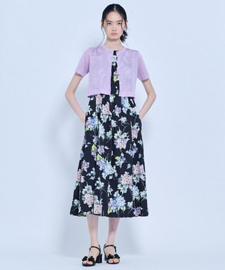 TOCCA 【星風まどかさん着用】SHEER JEWEL KNIT シアーニットカーディガン ライラック系