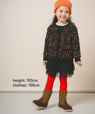 ami amie ポコポコカーディガン145cm ブラック