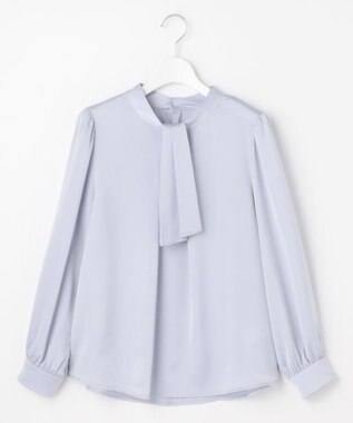 ANY SIS 【4WAY】長袖 ボウブラウス ライトブルー