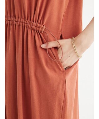 Green Parks ・ＳＵＧＡＲ　ＳＰＯＯＮ　ウエストドロストワンピース Orange