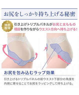 BRADELIS New York 【BRADELIS NewYork peace】おしりPラインヒップラップショーツ25 綿混で快適 程よい補正力でヒップアップ ふかめ お腹スッキリ パールグレージュ