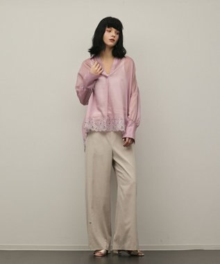 GRACE CONTINENTAL シアースキッパートップ ピンク