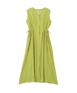 YECCA VECCA ドライタッチシアードロストワンピース Lime Green