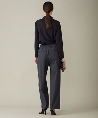 ICB L 【洗える】シャイニースムース ハイネックカットソー ブラック系