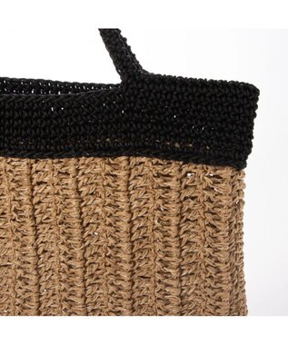 UNBILLION cachecache ペーパー切り替え横編みトートバッグ ブラック