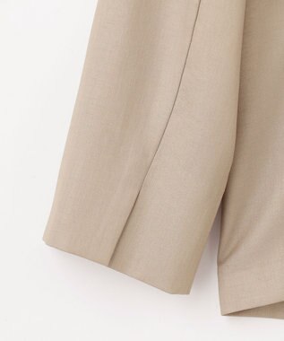 J.PRESS LADIES 【セットアップ対応・洗える・UVケア・速乾】 OXIJEWELストレッチ ノーカラー ジャケット ベージュ系