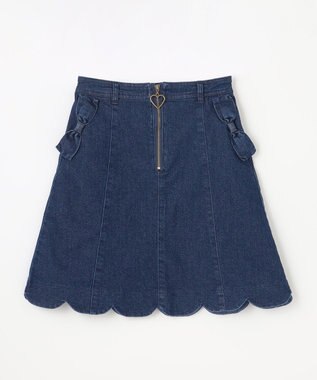 ANY KIDS リボン ポケット スカート デニム