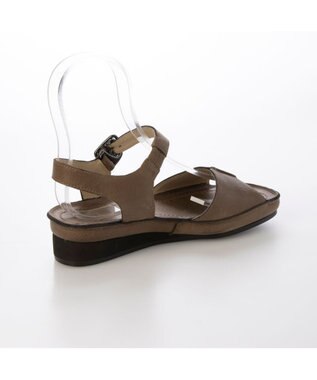 ing <ing>【WEB限定】ウエッジヒールレザーサンダル オーク