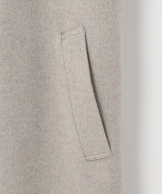 自由区 L シャルムビーバー ロングコート ライトグレー系