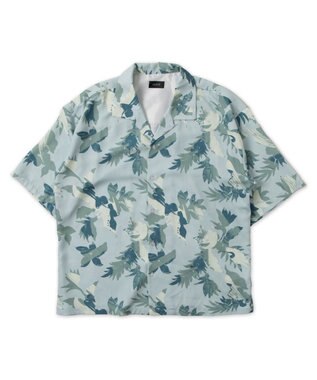 WEGO 【ユニセックス着用ITEM/MLサイズ展開】トロミアロハシャツ（S） サックス