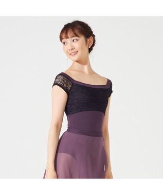 Chacott 【AKANE TAKADA】フレンチスリーブレオタード ブラックベリー