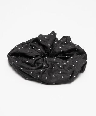 WEGO Lスターパターンシフォンシュシュ ブラック