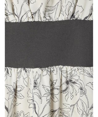 earth music&ecology リブドッキングフラワーワンピース Ivory