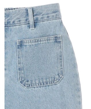 earth music&ecology フロントポケットフレアデニム Light Indigo