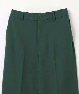 ANY L 【洗濯機可/ストレッチ/ウエストゴム/裏起毛】マルチファンクションストレッチワイドパンツ グリーン