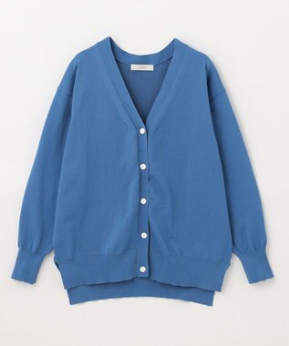 ANY 【洗濯機可能・UVケア】Ｖネック カーディガン ブルー