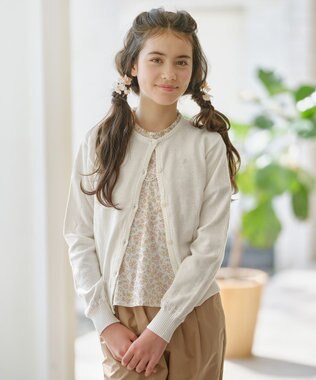 組曲 KIDS 【150-160㎝】クラシック カーディガン オフホワイト系