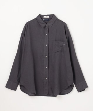 ANY 【Sサイズあり】ヨーロピアンリネンオーバーシャツ スレート