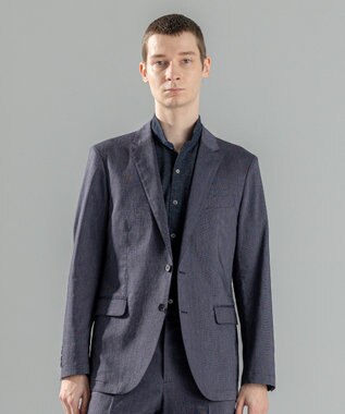 JOSEPH HOMME 新素材【洗える/ストレッチ】ピンヘッドリネンストレッチ　ジャケット ネイビー系