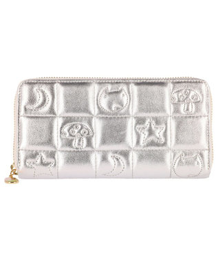 tsumori chisato CARRY ネコキルティング ラウンドファスナー長財布 シルバー