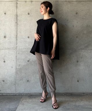 UNFILO L 【撥水/ストレッチ/軽量】マジカル機能 ブラウス ブラック系