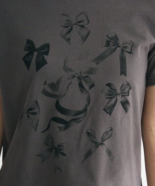 Green Parks ・ＤＯＵＢＬＥ　ＦＬＡＧＳ　リボンｐｔ　ＴＥＥ Charcoal Gray