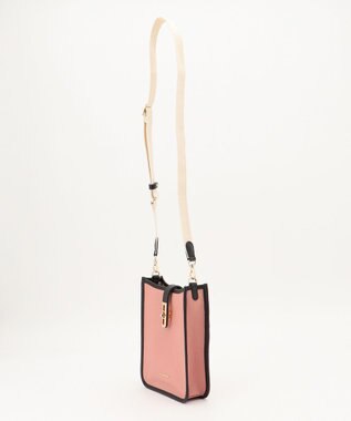 LA BAGAGERIE スクエアレザーミニショルダーバッグ ピンク