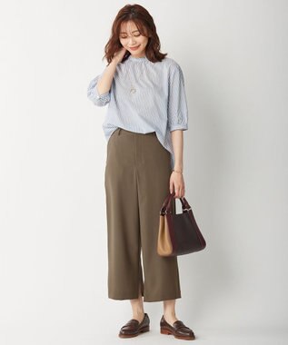 J.PRESS LADIES 【洗える】リラクシオンツイル パンツ カーキ系