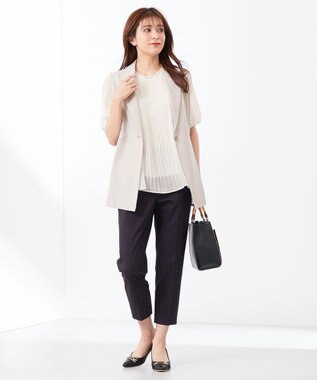 ANY SIS S 【洗える】エアリープリーツ ブラウス オフホワイト