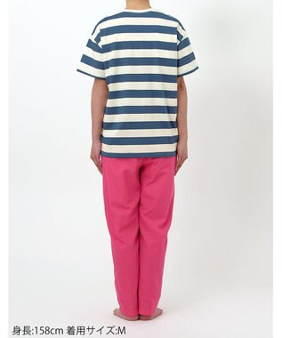 WACOAL ワコール_リラックス＆スリープ パジャマ 4分袖 長ズボン 綿100%(本体) PEANUTS スヌーピー レディース FDT155 /ワコール ブルー