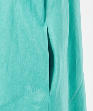 23区 【エステータ】チンツリネン Aライン フレアワンピース ターコイズブルー系