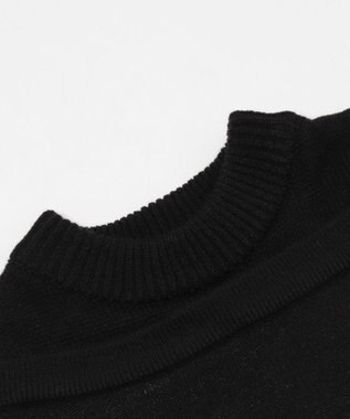 WEGO オープンショルダーナンバリングニット ブラック