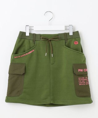PW CIRCULUS 【WOMEN】裏毛カーゴスカート カーキ系