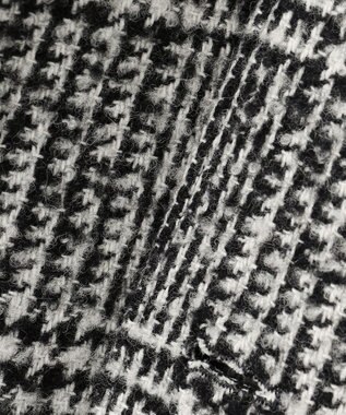 J.PRESS LADIES ループCheck ステンカラー コート ホワイト×ブラック系