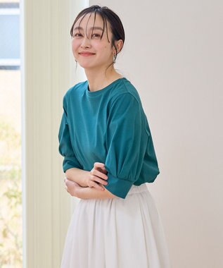 【洗濯機可/接触冷感/UVケア】パフスリーブカットソー