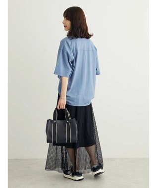 Green Parks ・ＥＬＥＮＣＡＲＥ　ＤＵＥ　メッシュギャザースカート Black