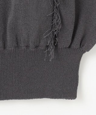 自由区 【カトリエムブーケ】Motif a franges フリンジディティールプルオーバー チャコール