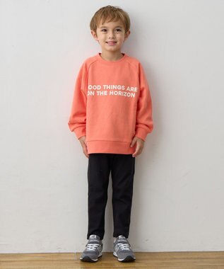 ANY KIDS ロゴプリント トレーナー オレンジ