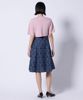 TOCCA 【洗える】PEACOCK TAIL LACE ドレス ネイビー系7