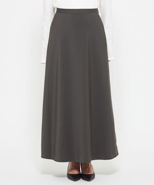 uncrave マット サテン フレアスカート（uncrave STANDARD） スレート