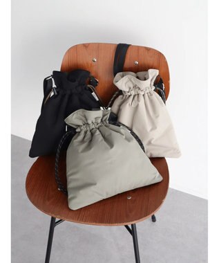 CRAFT STANDARD BOUTIQUE ボンディングパフ巾着ショルダーバッグ Black