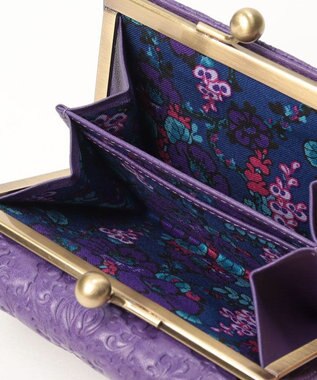 ANNA SUI セルパン 二つ折り口金財布 パープル