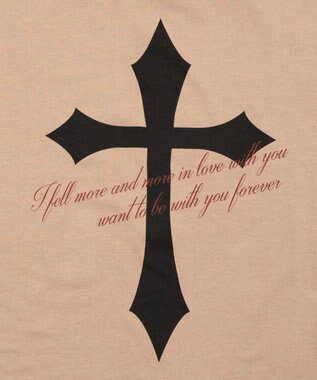 WEGO オフショルダークロスロゴトップ ベージュ