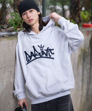 WEGO 【ユニセックス着用ITEM/SMLサイズ展開】グラフィックロゴプルパーカー