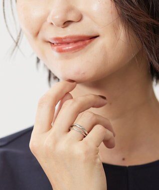 J.PRESS LADIES 【WEB限定】3way ビジュー イヤカフ リング シルバー系